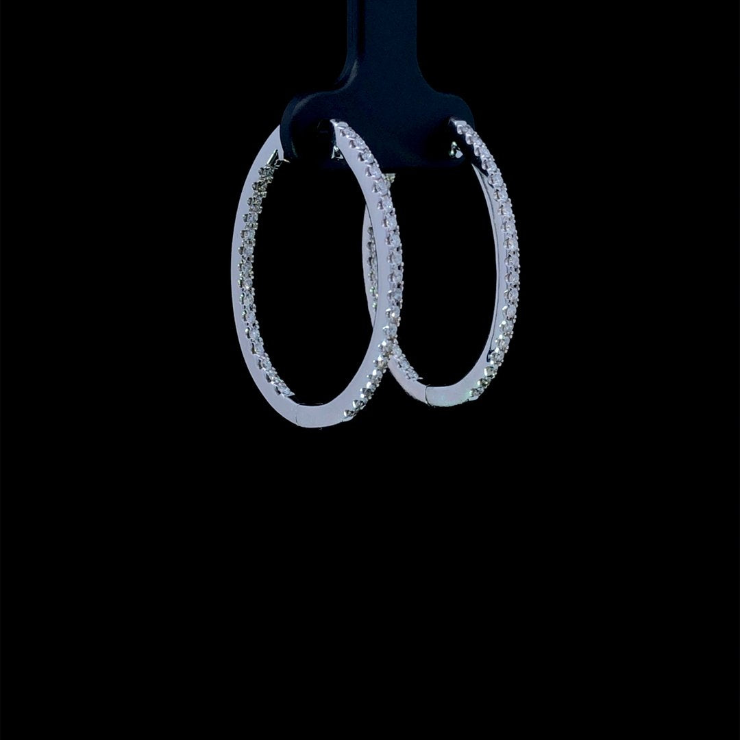 164287 - .65 ctw diamond hoops