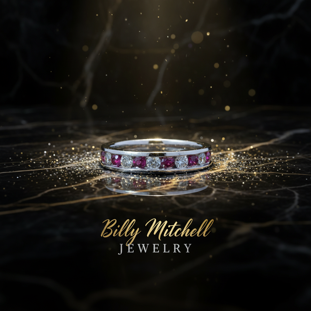 157197 - .40 ctw diamond and ruby ring