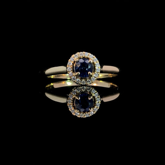 163230 - .40 ctw diamond and sapphire ring