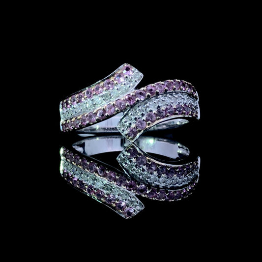 135327 - Pink sapphire and diamond ring