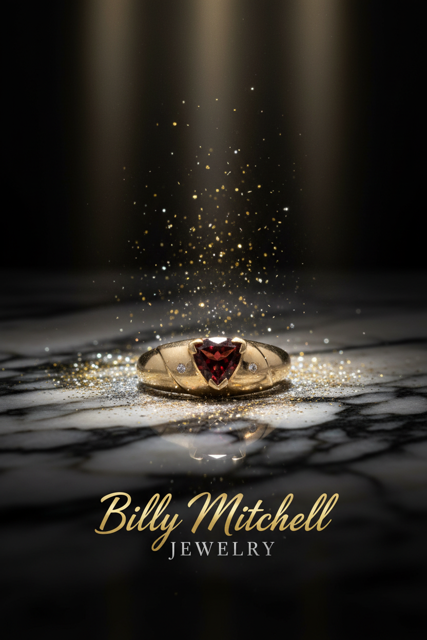 141971 - Garnet and diamond ring