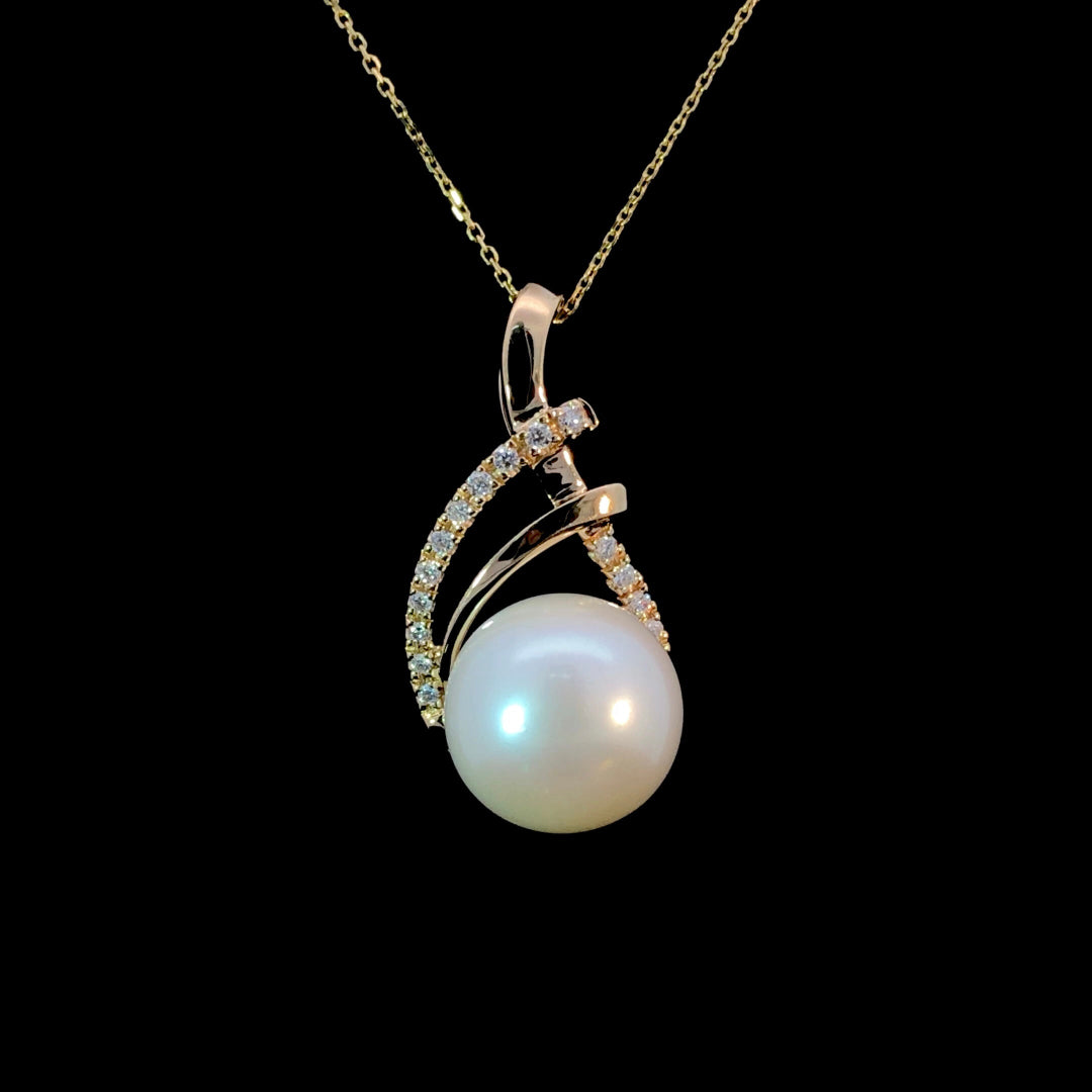 167101 - Diamond and pearl necklace
