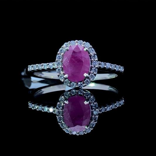 149063 - 1.16 ctw ruby and diamond ring