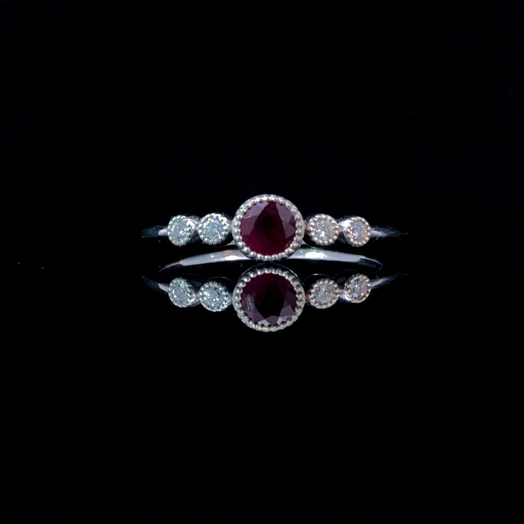 163449 - .42 ctw ruby and diamond ring