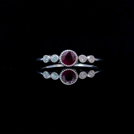 163449 - .42 ctw ruby and diamond ring