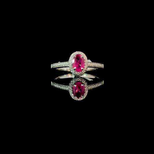 148496 - .64 ctw ruby and diamond ring