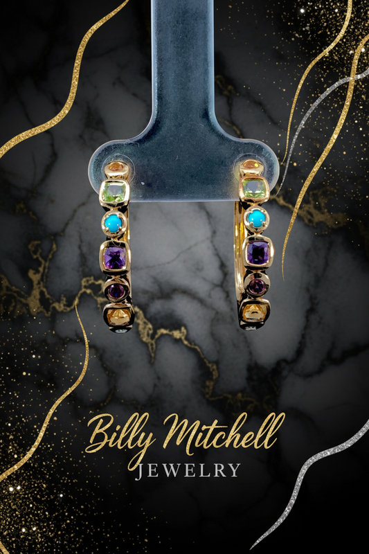 167097 - 1.15 ctw gemstone earrings