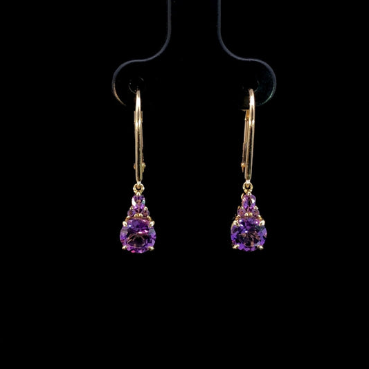 163362 - 1.27 ctw Amethyst earrings