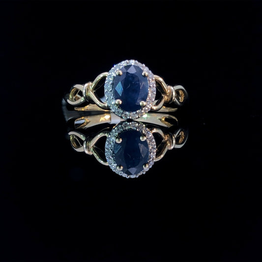 156637 - 1.10 ctw Sapphire and diamond ring