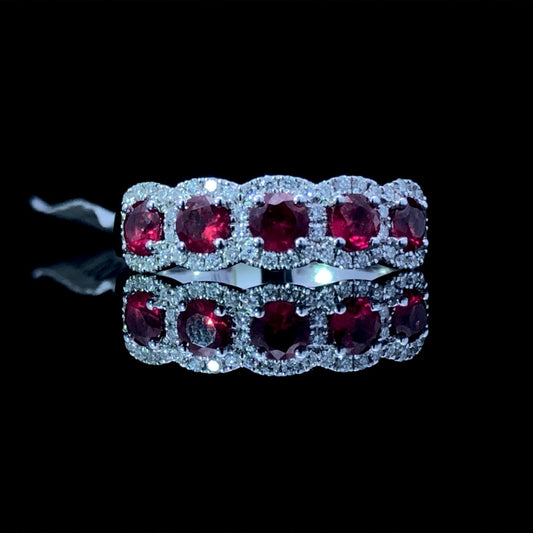 158786 - 1.20 ctw ruby and diamond ring