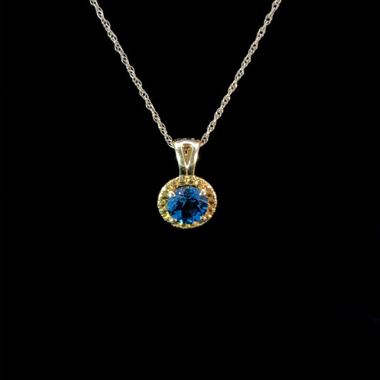 Blue topaz pendant