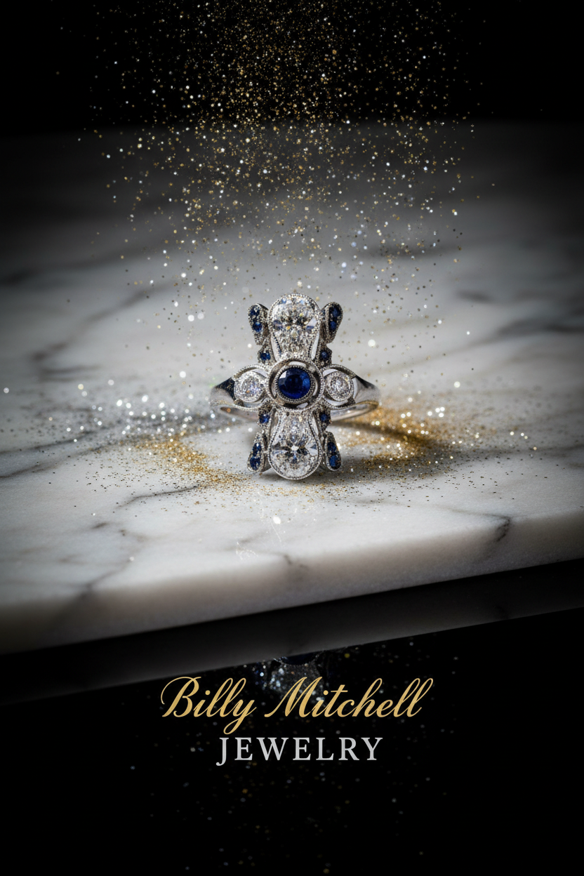 149125 - .90 ctw sapphire and diamond ring