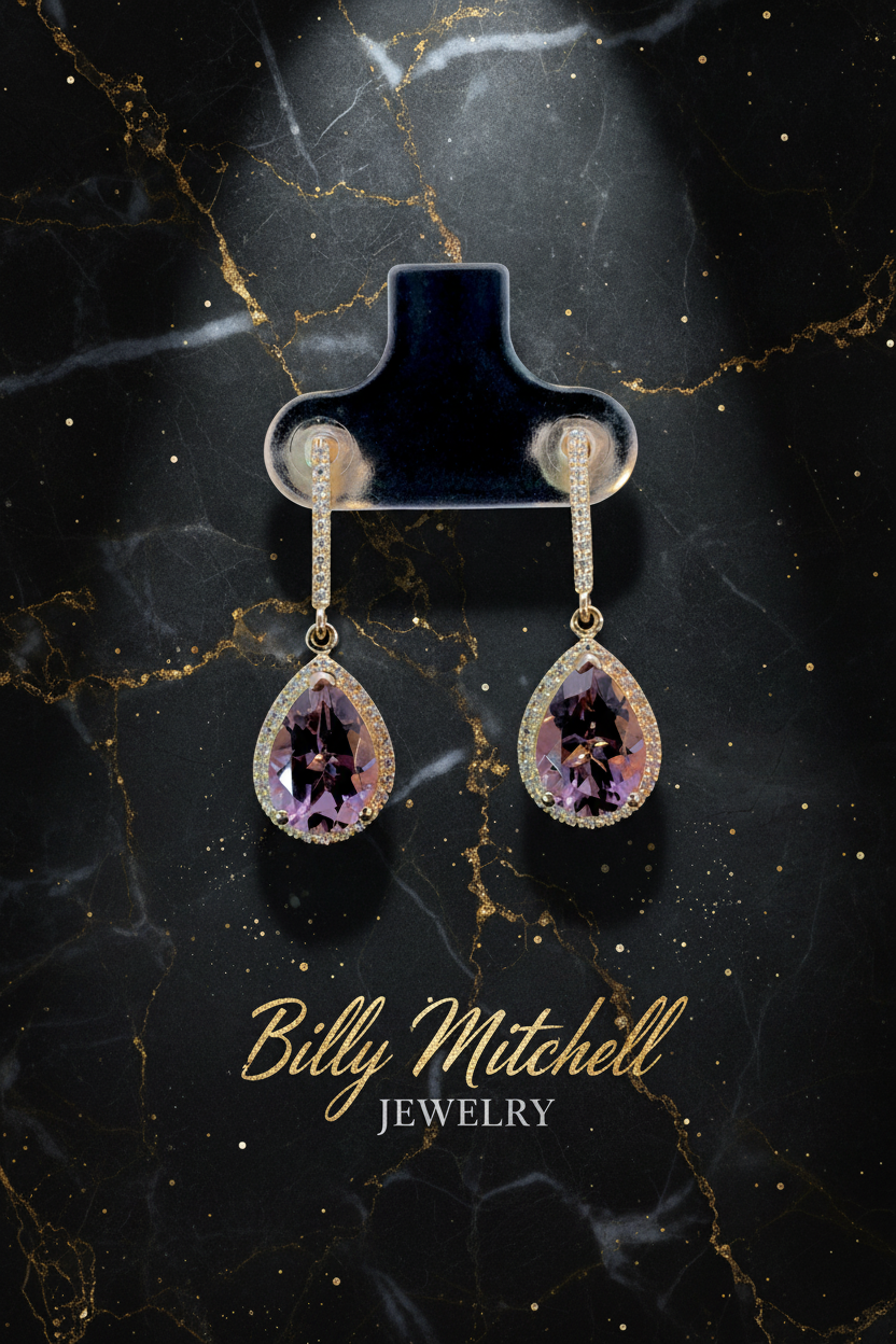 167086 - 4.05 ctw ametrine and diamond earrings