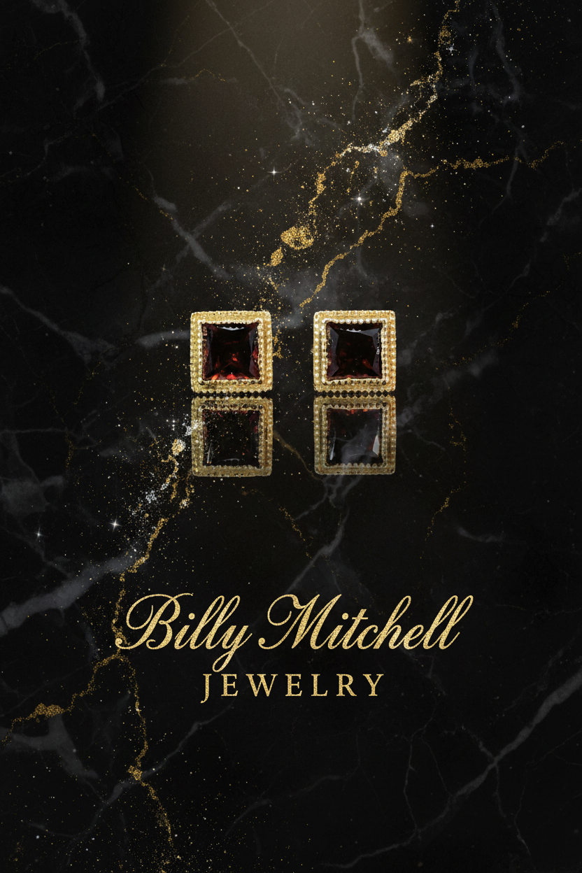 165569 - Garnet and diamond earrings