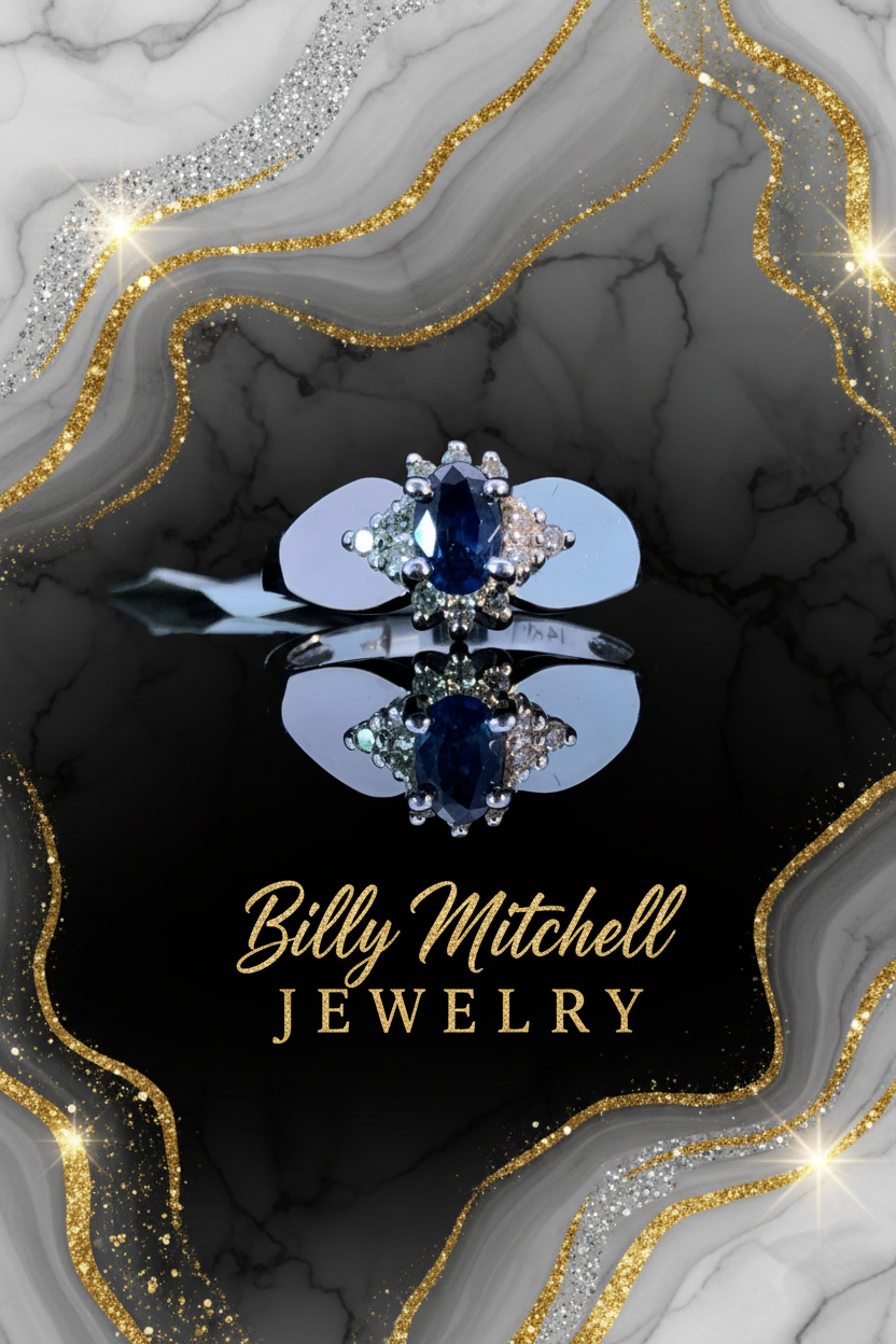 118909 - .15 ctw sapphire and diamond ring