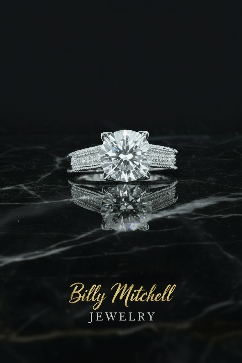 166911 - .45 ctw diamond semi mount