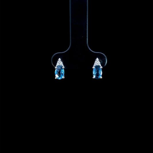 164090 - Topaz and diamond earrings