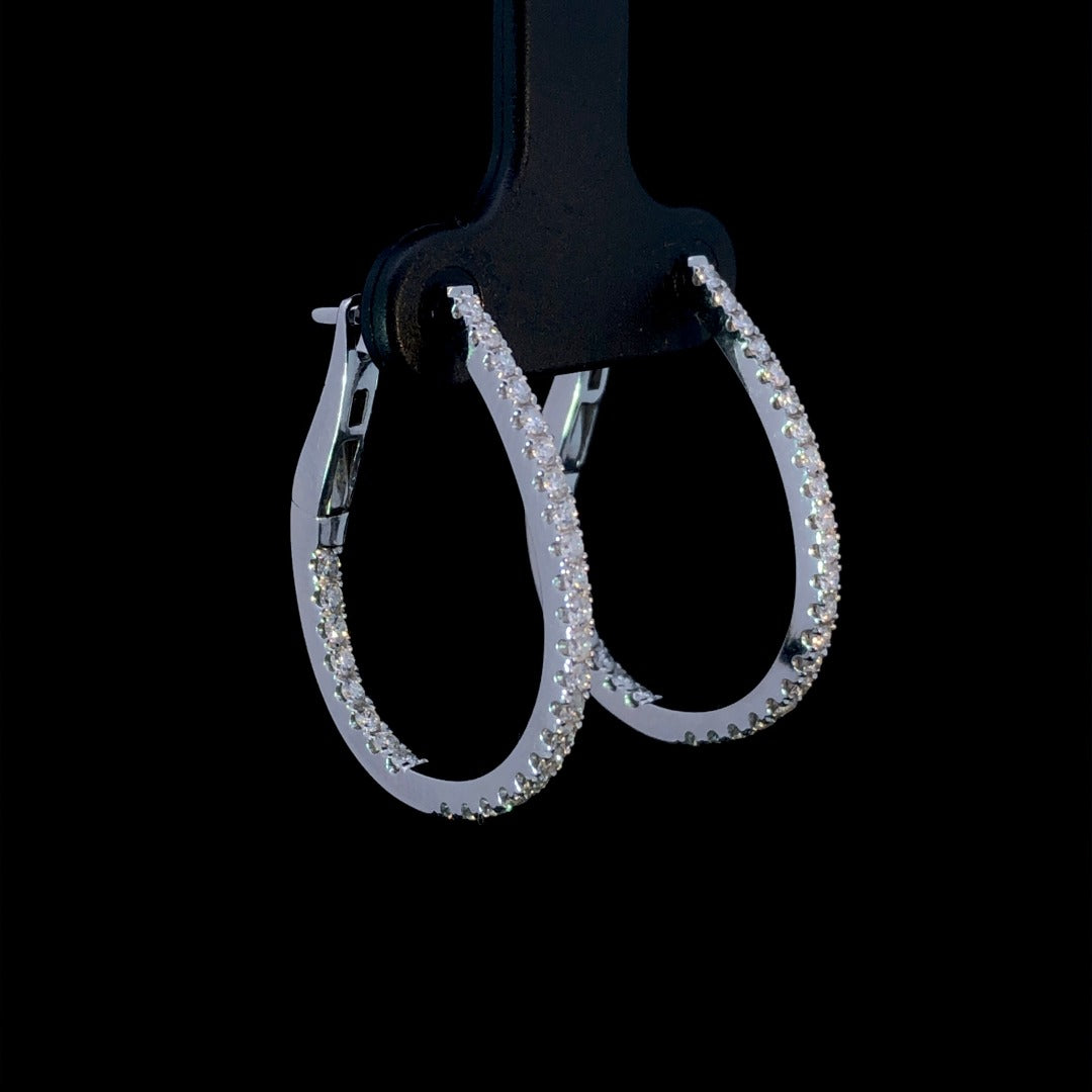 163595 - .75 ctw diamond hoops