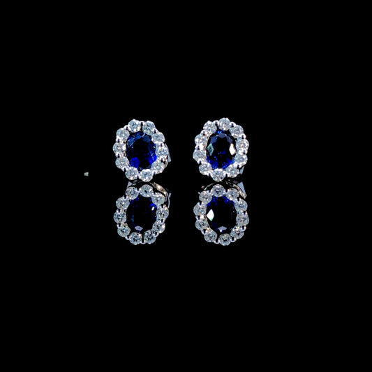 165377 - Sapphire and diamond earrings