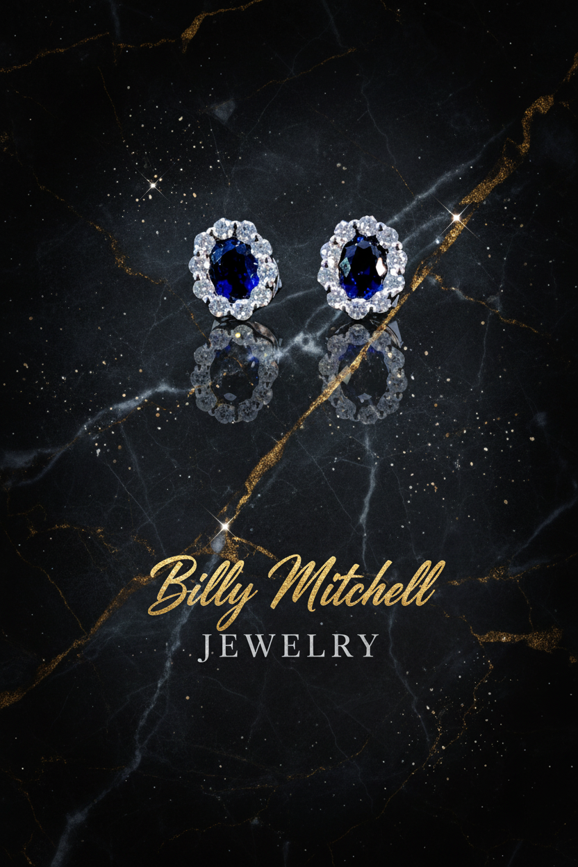 165377 - Sapphire and diamond earrings