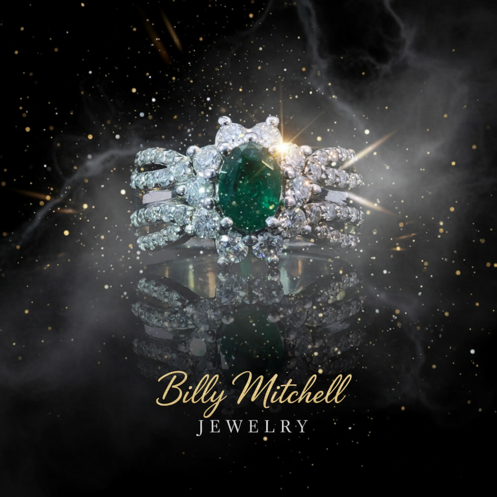 159472 - 2.09 ctw emerald and diamond ring