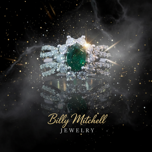 159472 - 2.09 ctw emerald and diamond ring