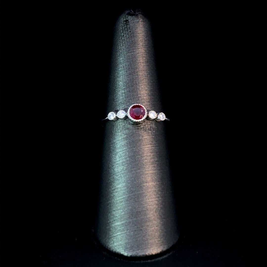 163449 - .42 ctw ruby and diamond ring