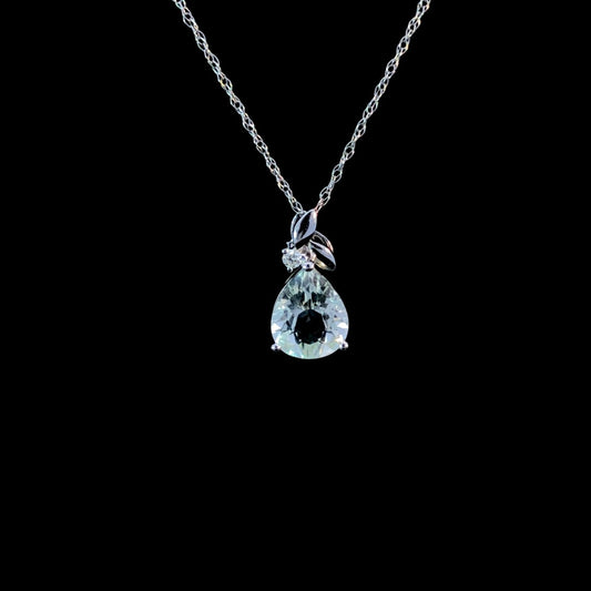 163380 - 1.44 ctw diamond and amethyst pendant