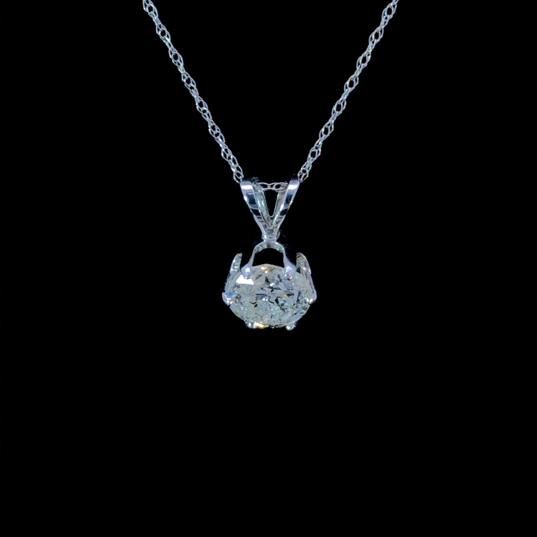 158619 - 1.56 ctw diamond pendant