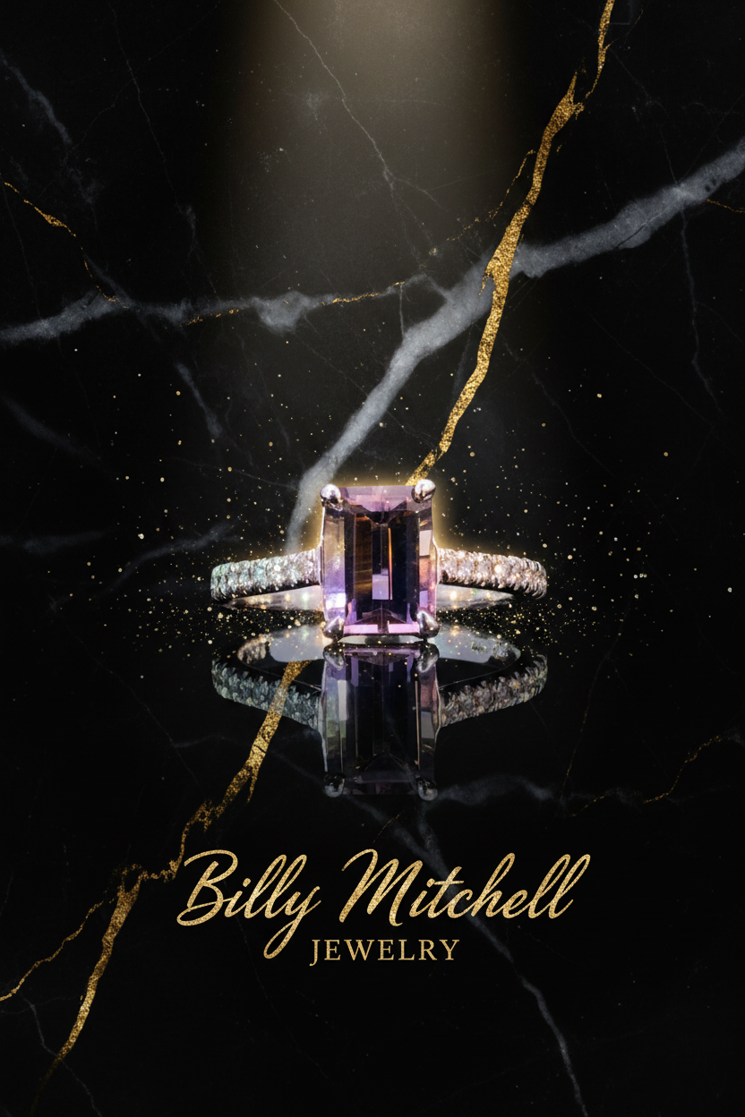 159355 - .12 ctw diamond and ametrine ring