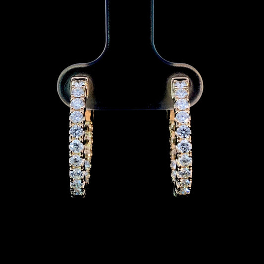 165395 - 1.00 ctw diamond hoops