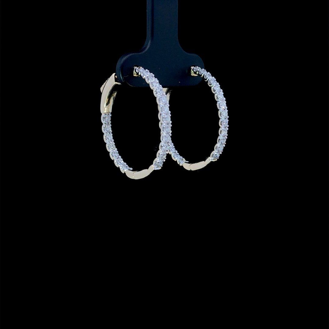 164292 - 1.00 ctw diamond hoops