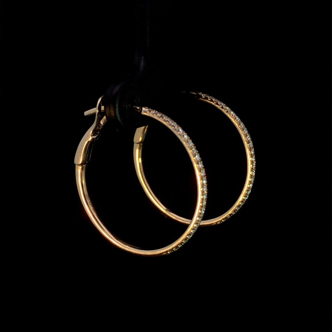 163180 - .23 ctw diamond hoops