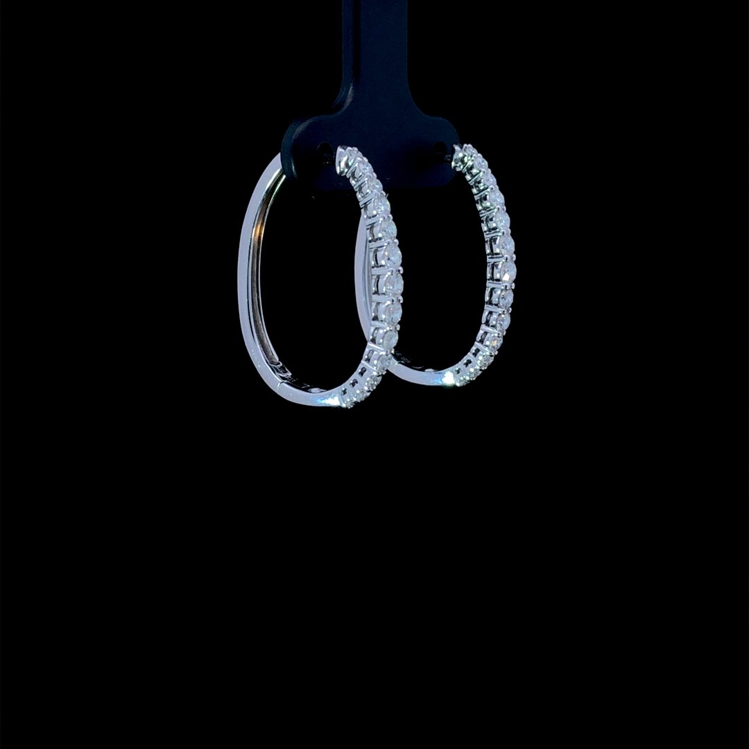 164288 - 1.00 ctw diamond hoops