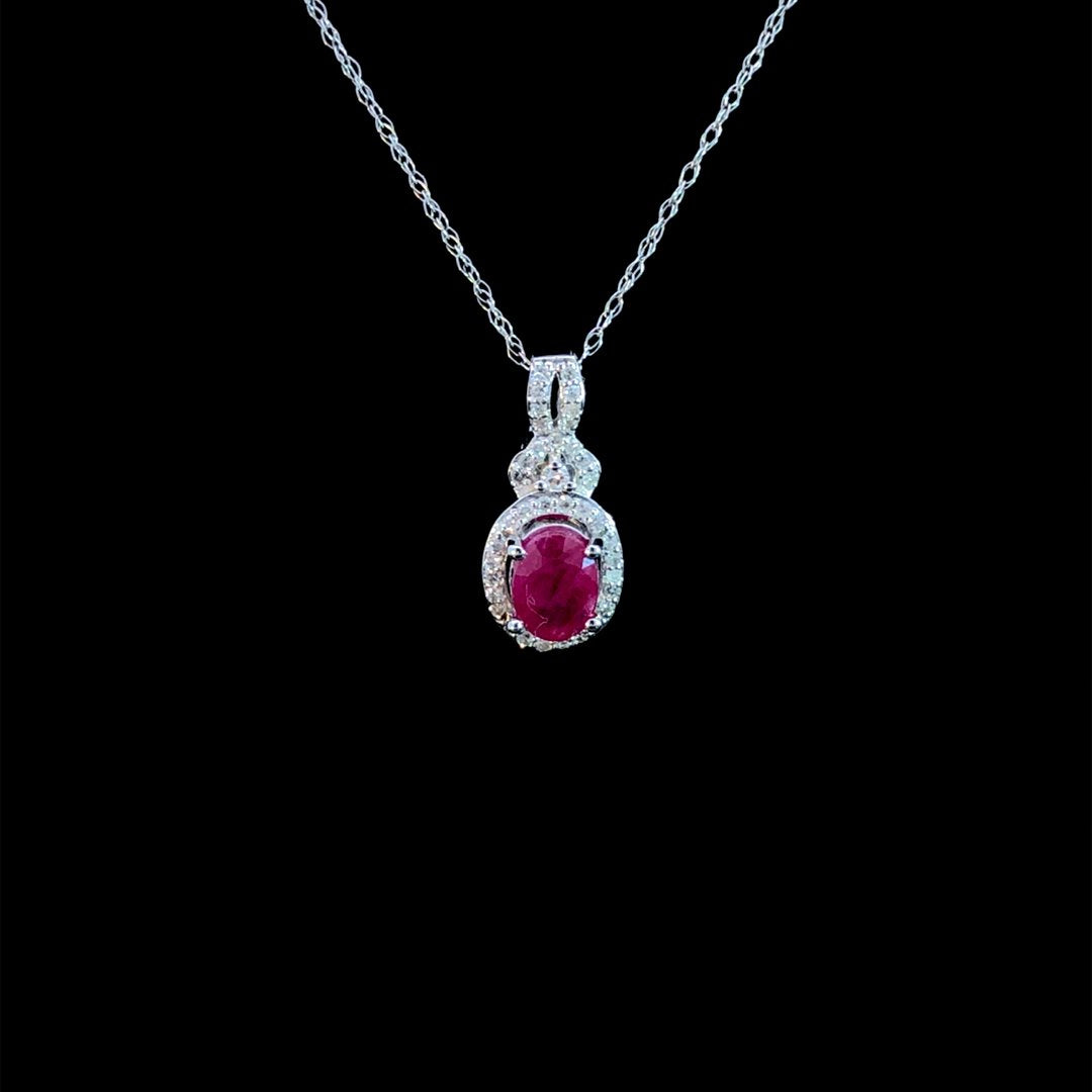 164048 - Ruby and diamond pendant