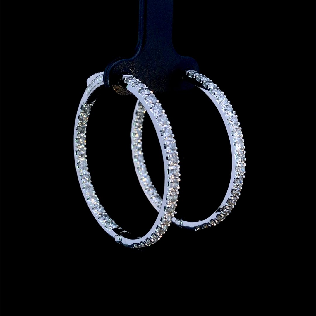 164149 - 3.00 ctw diamond hoops