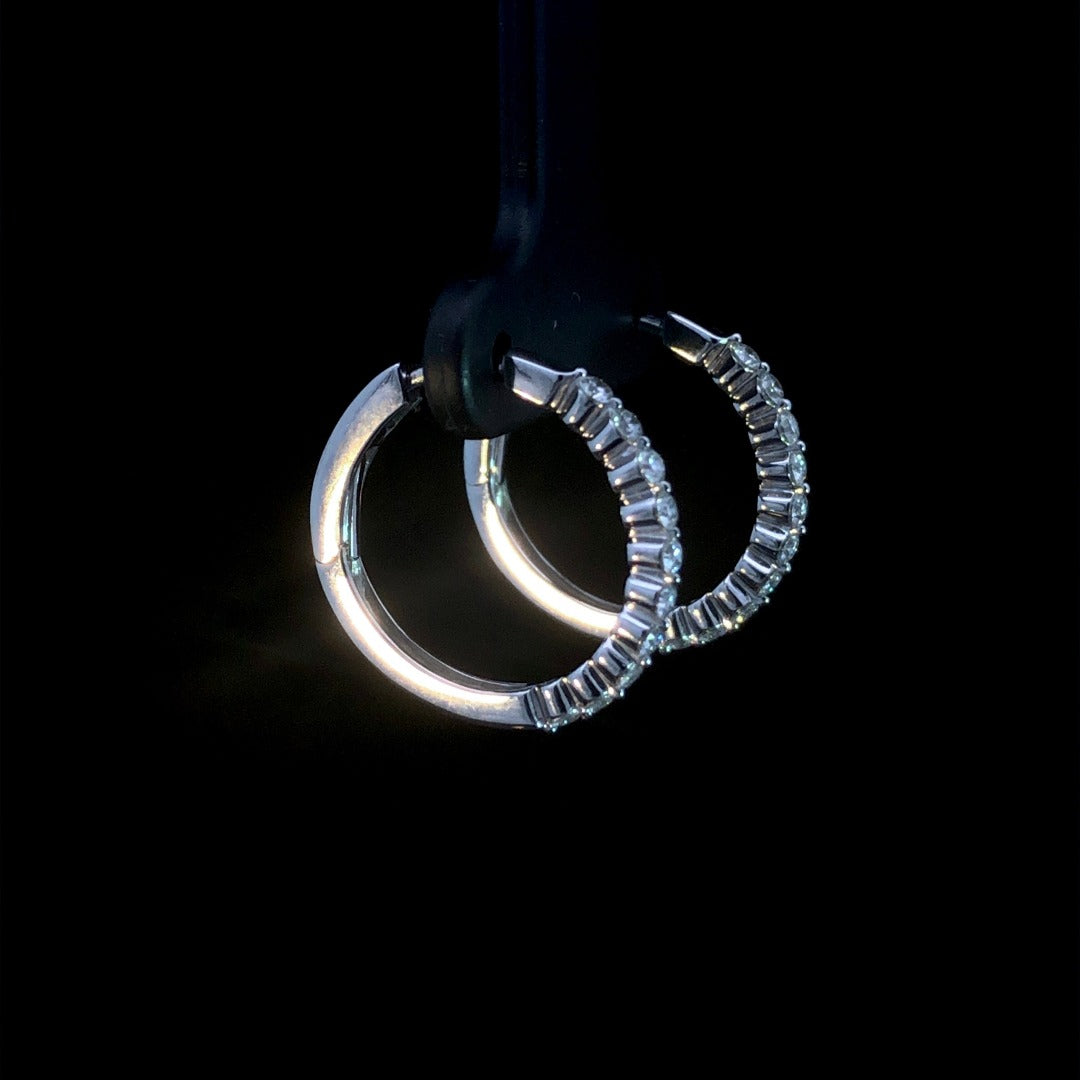 .46 ctw diamond hoops