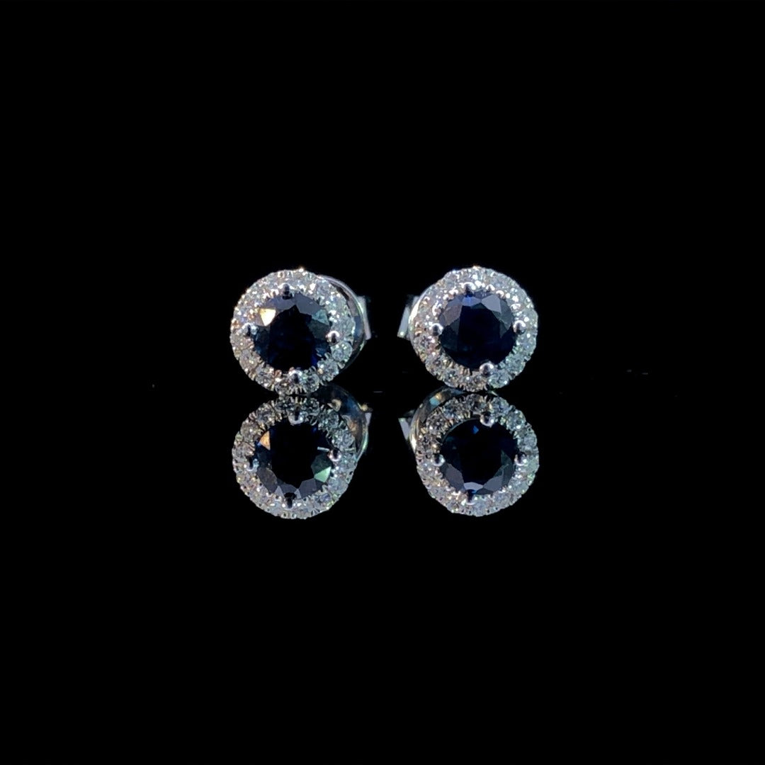 .50 ctw sapphire and diamond earrings