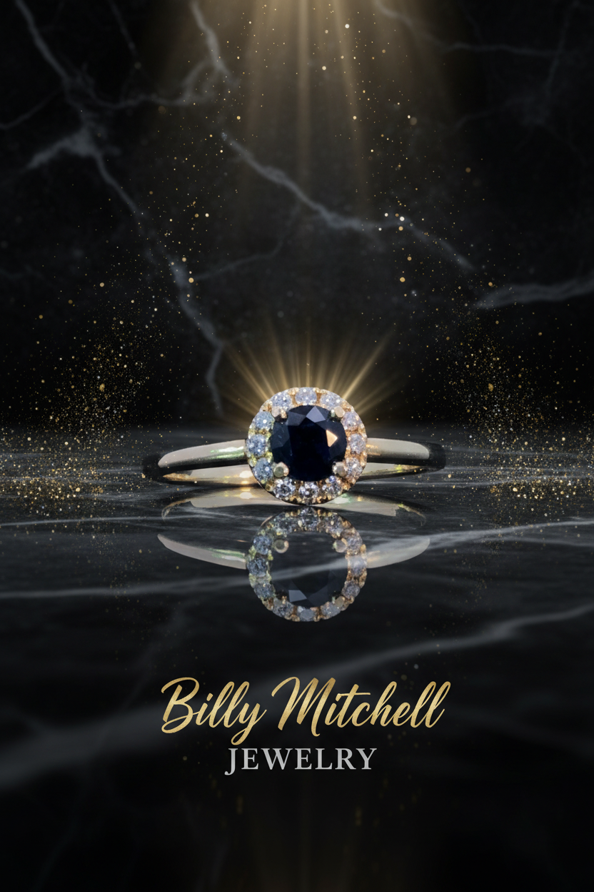 152991 - .64 ctw sapphire and diamond ring