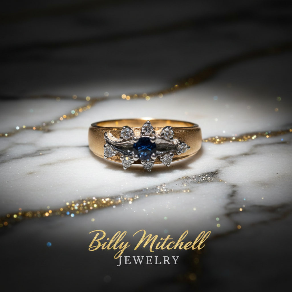 103152 - .16 ctw sapphire and diamond ring