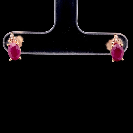 161232 - Ruby and diamond earrings