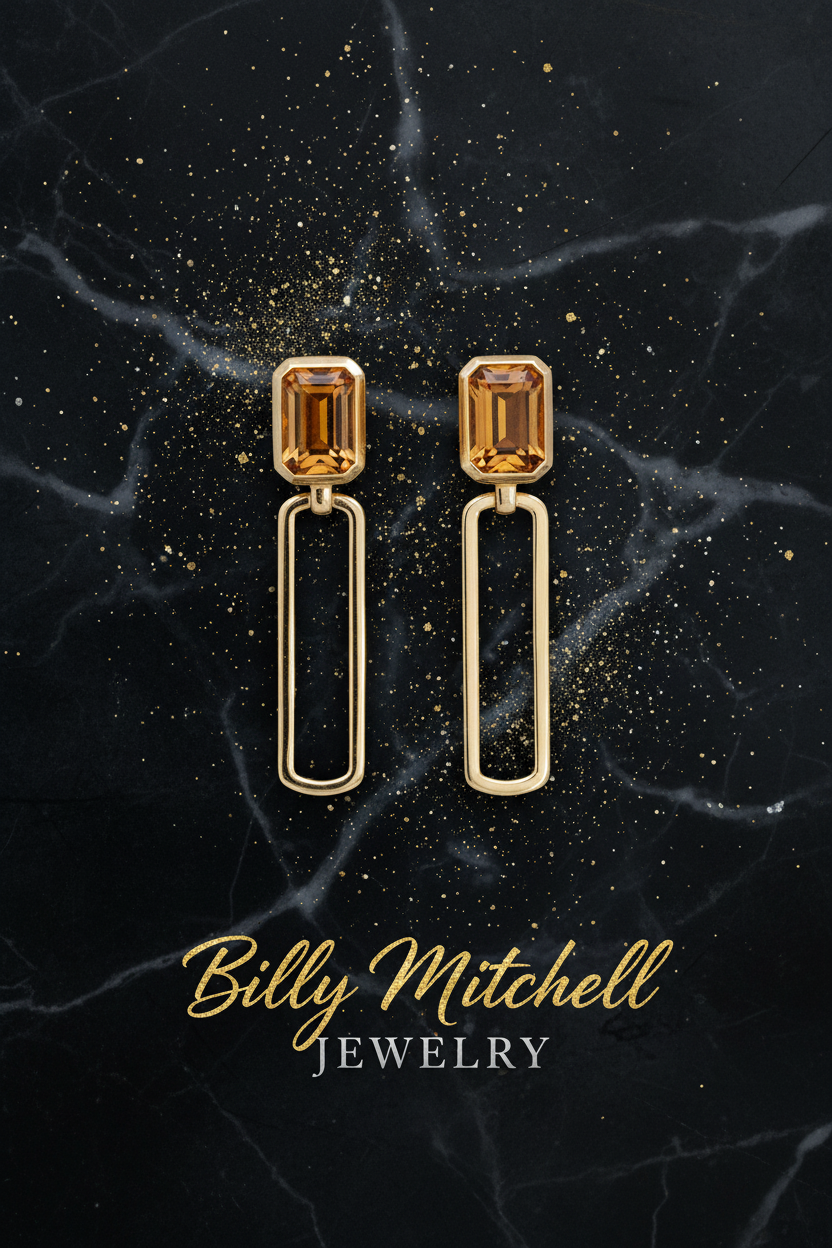 167088 - 1.00 ctw citrine earrings