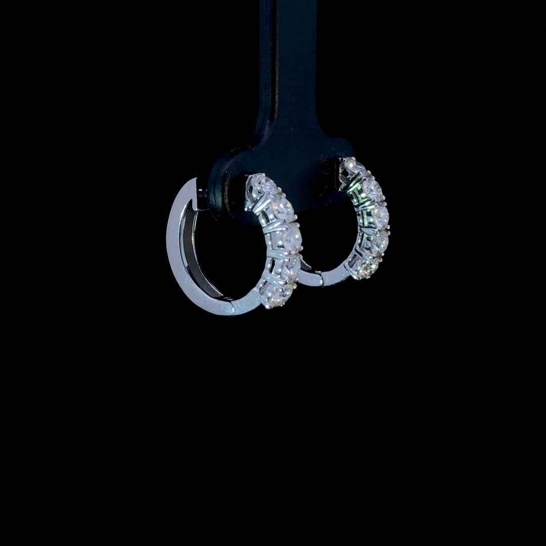 163600 - 1.00 ctw diamond hoops