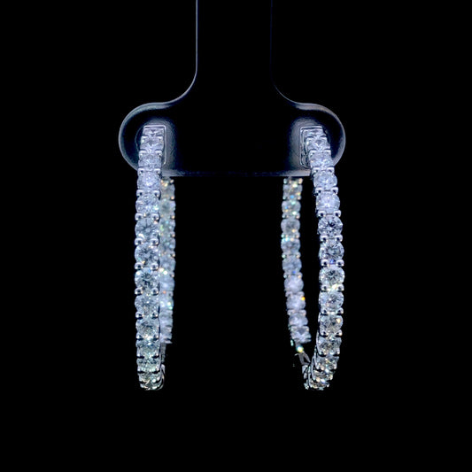 165296 - 2.50 ctw diamond hoops