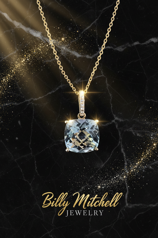 5.44 ctw amethyst and diamond pendant