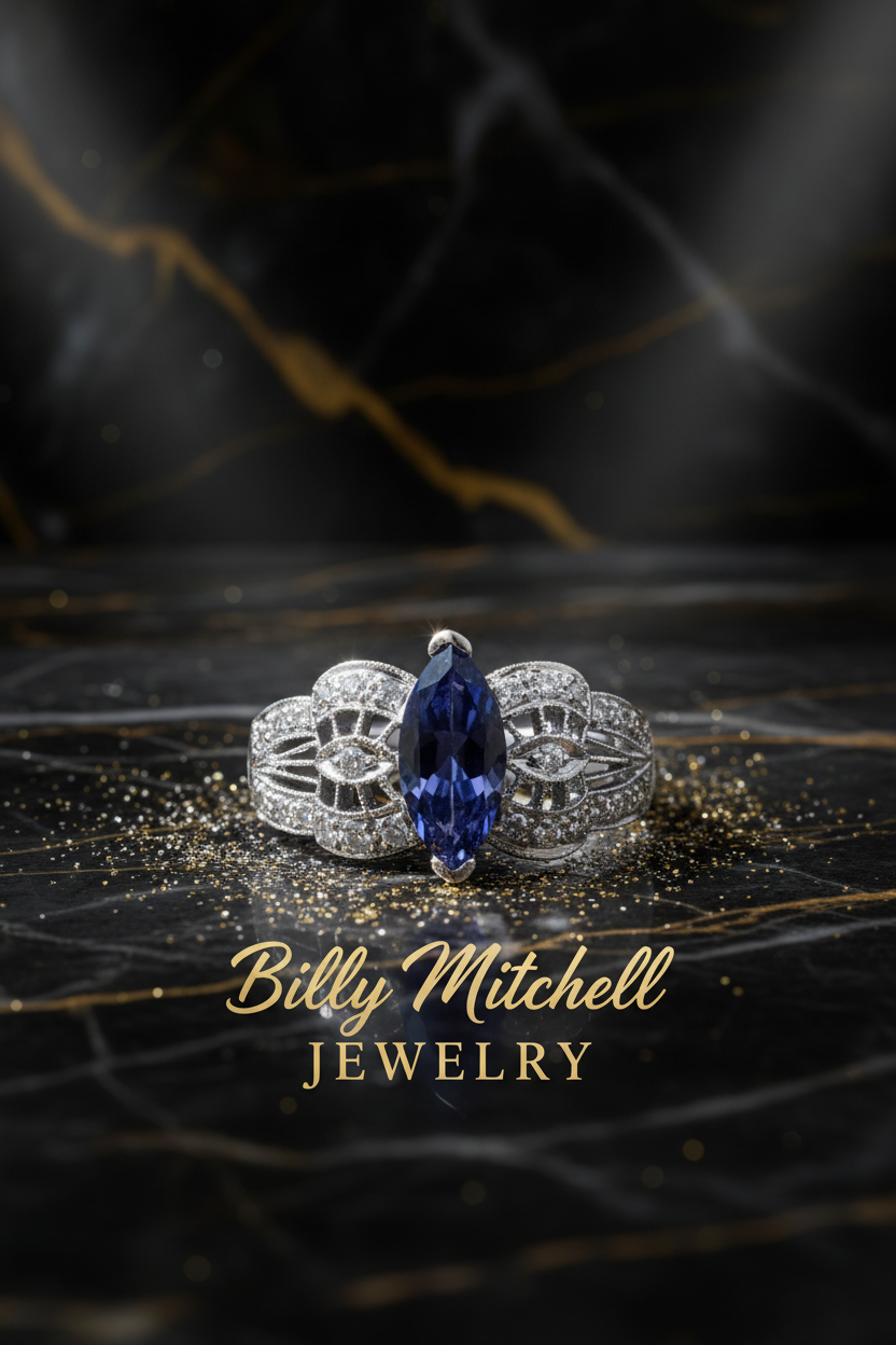 108989 - 1.10 ctw tanzanite and diamond ring