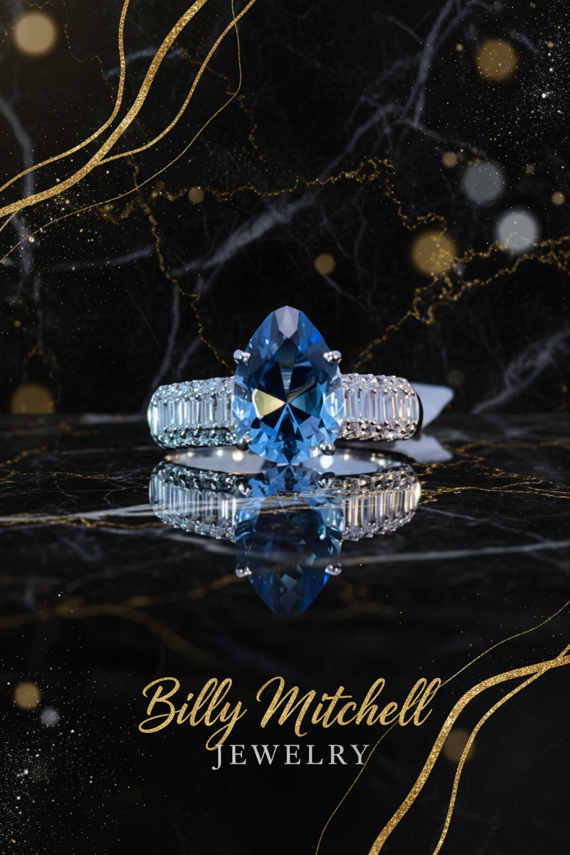 159733 - 2.64 ctw aquamarine and diamond ring
