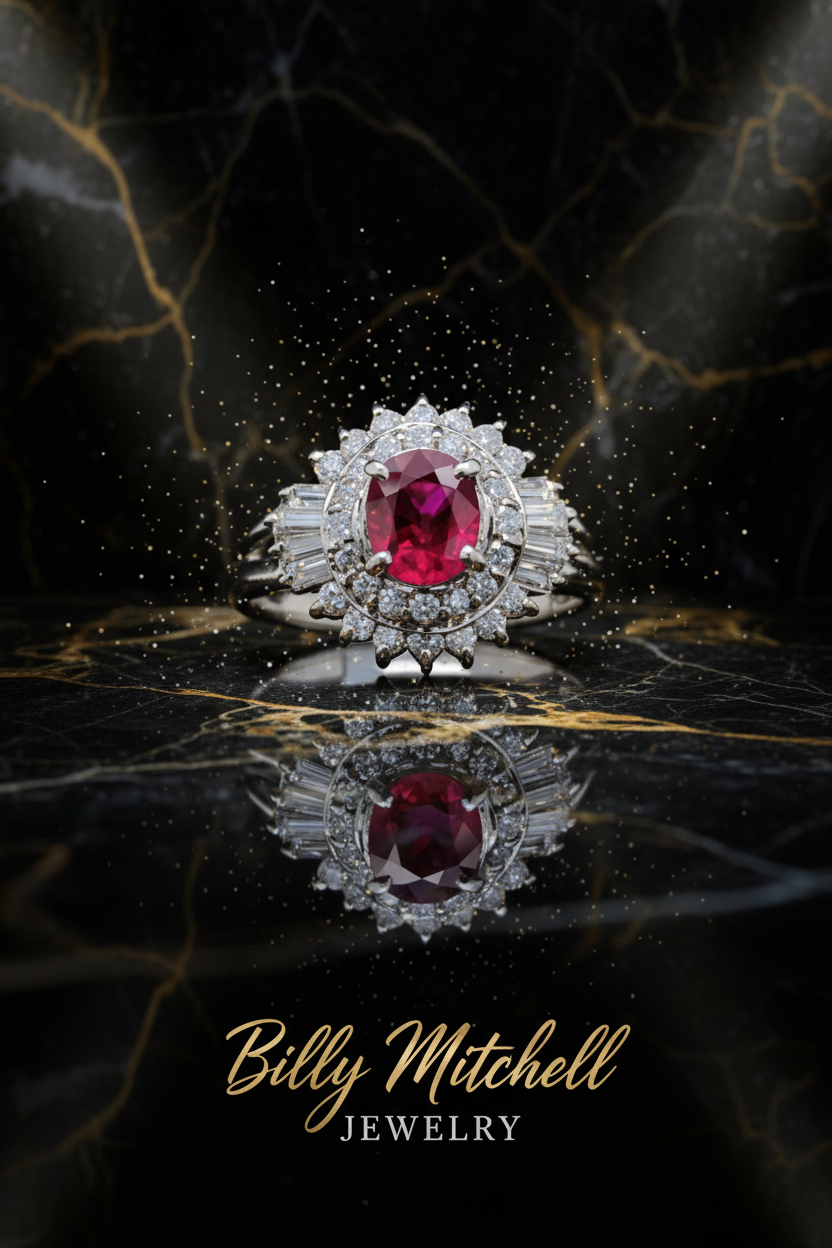 157006 - 1.34 ctw ruby and diamond ring
