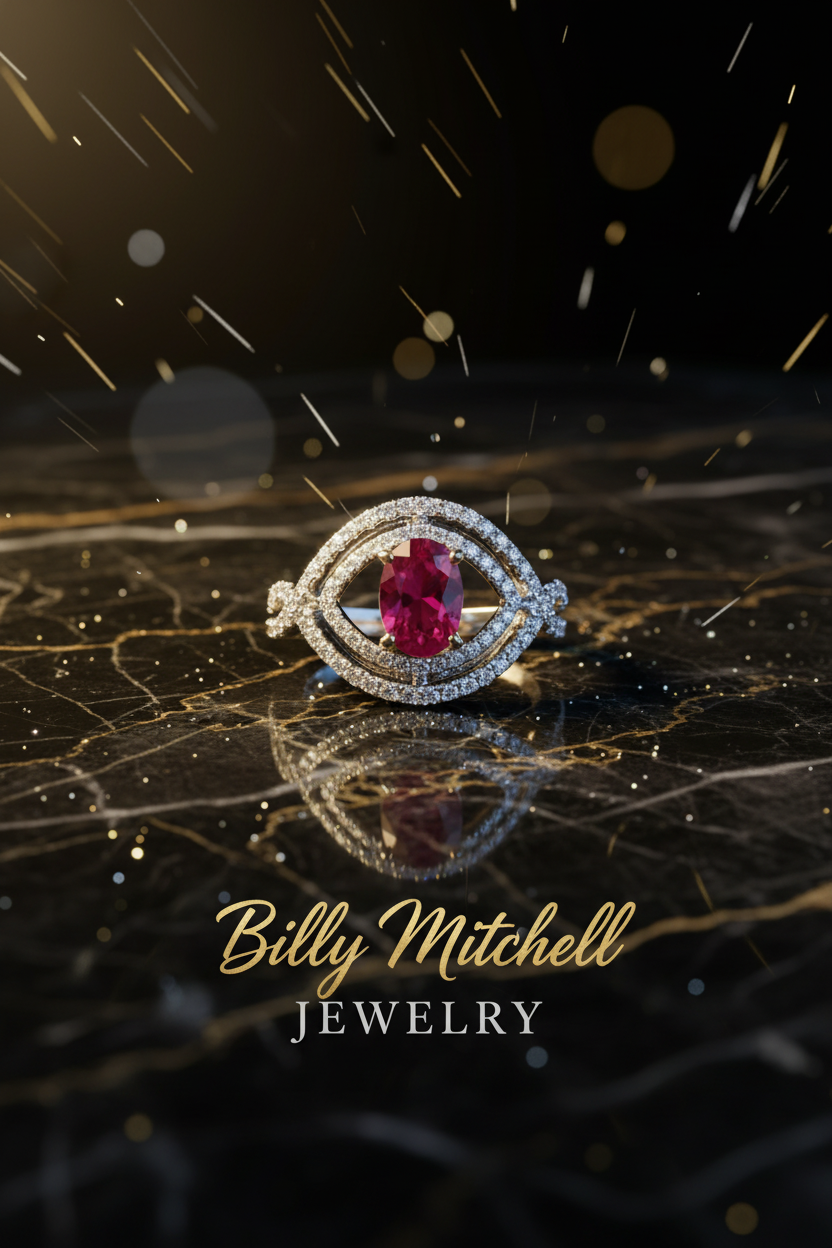 160751 - 1.28 ctw ruby and diamond ring