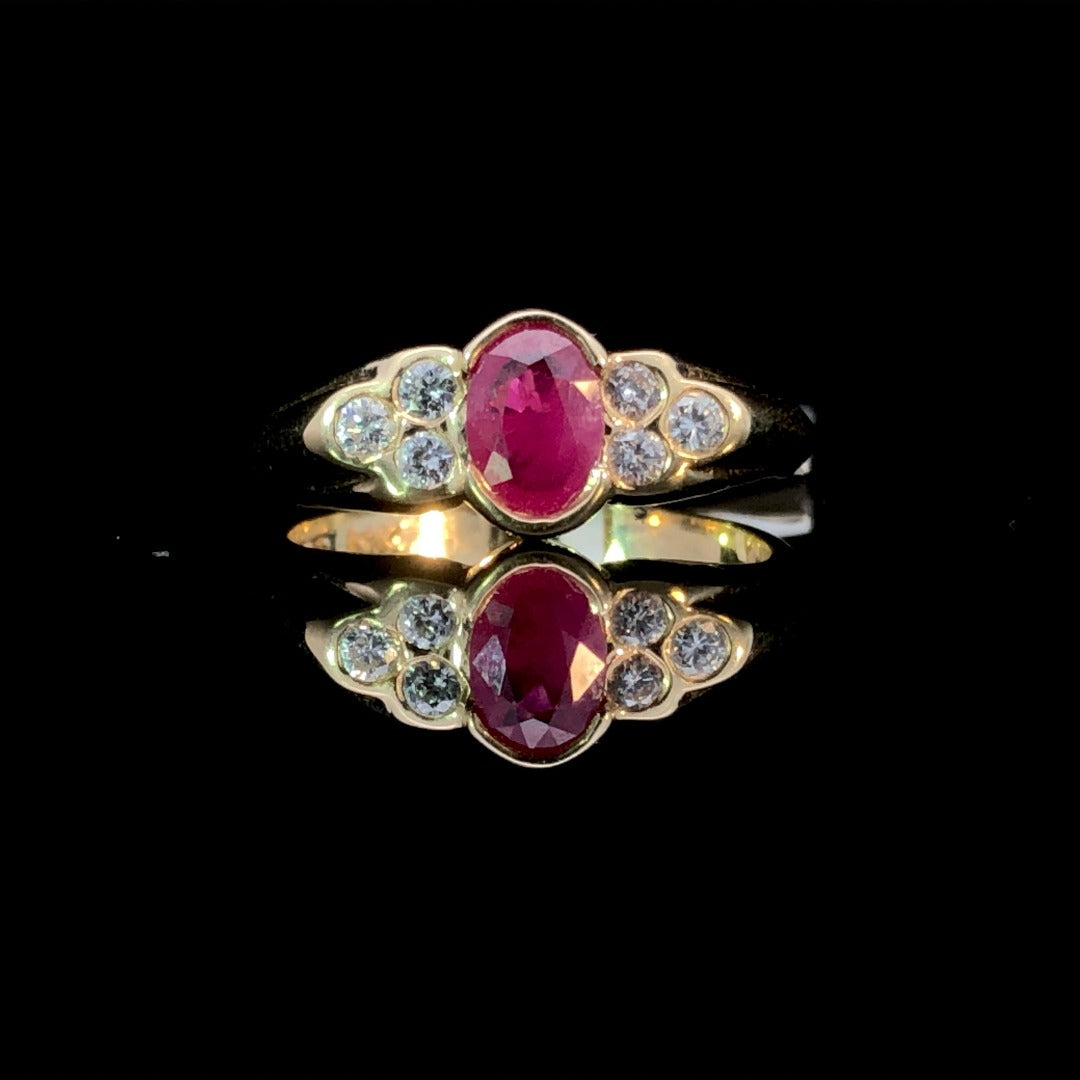 100040 - 23 ctw diamond and ruby ring
